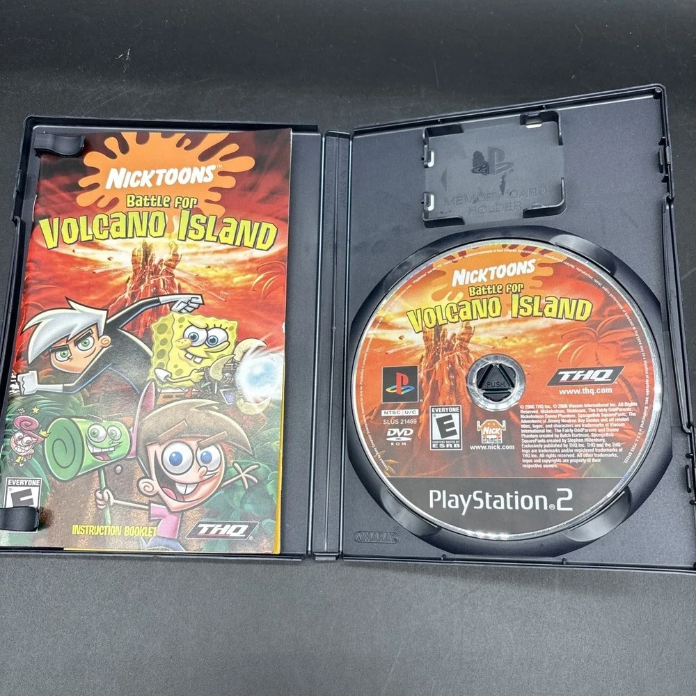 Nicktoons: Battle for Volcano Island (Sony PlayStation 2, 2006) - CIB - Tested